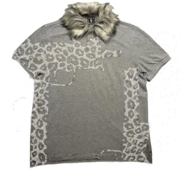 DISTRICT NINE “Feral Collar Distressed Polo”